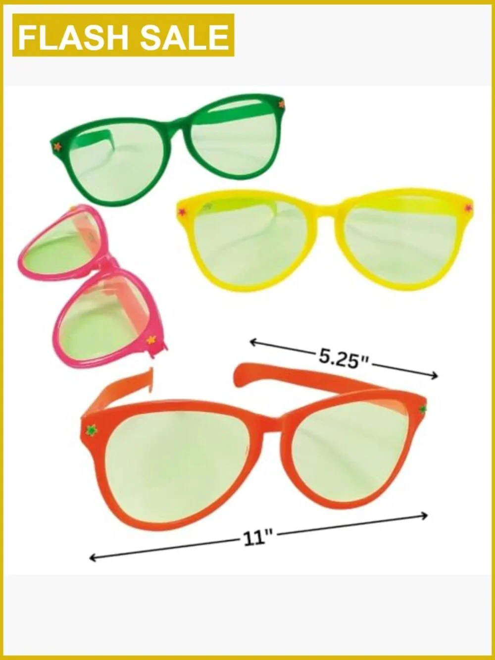 12 Pairs Oversized Jumbo Giant Sunglasses Party Props